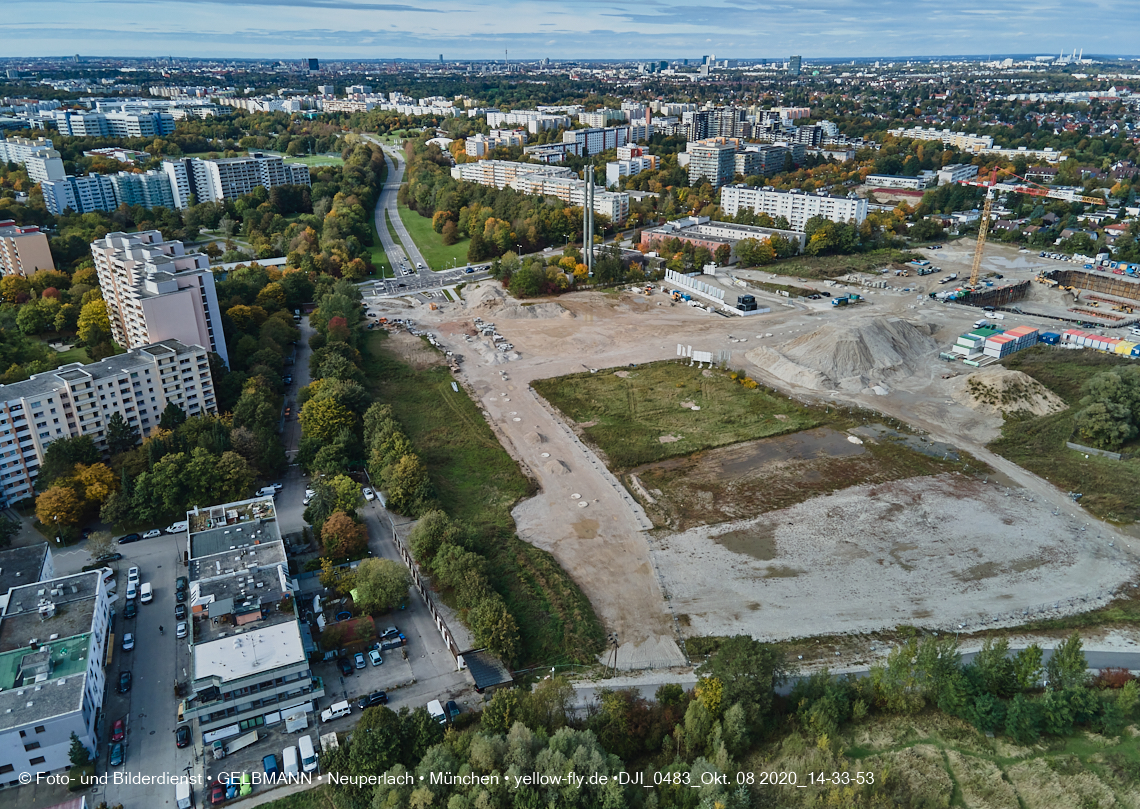 08.10.2020 - Baustelle Alexisquartier und Umgebung in Neuperlach